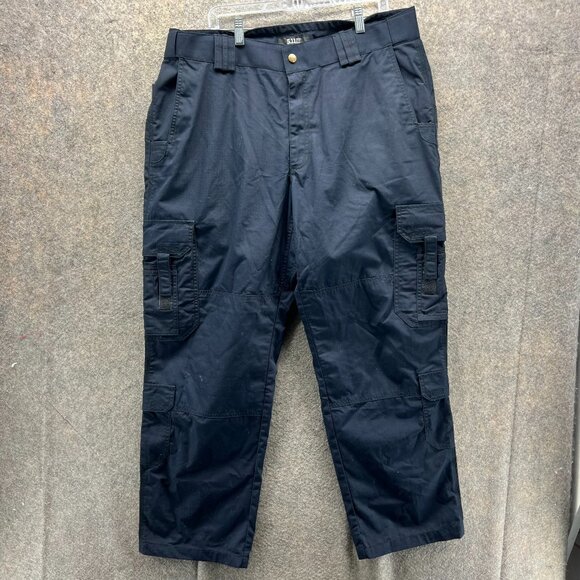 5.11 Tactical Pants Mens 40x32 Blue Cargo Ripstop Utility Workwear Ripstop - Picture 1 of 11